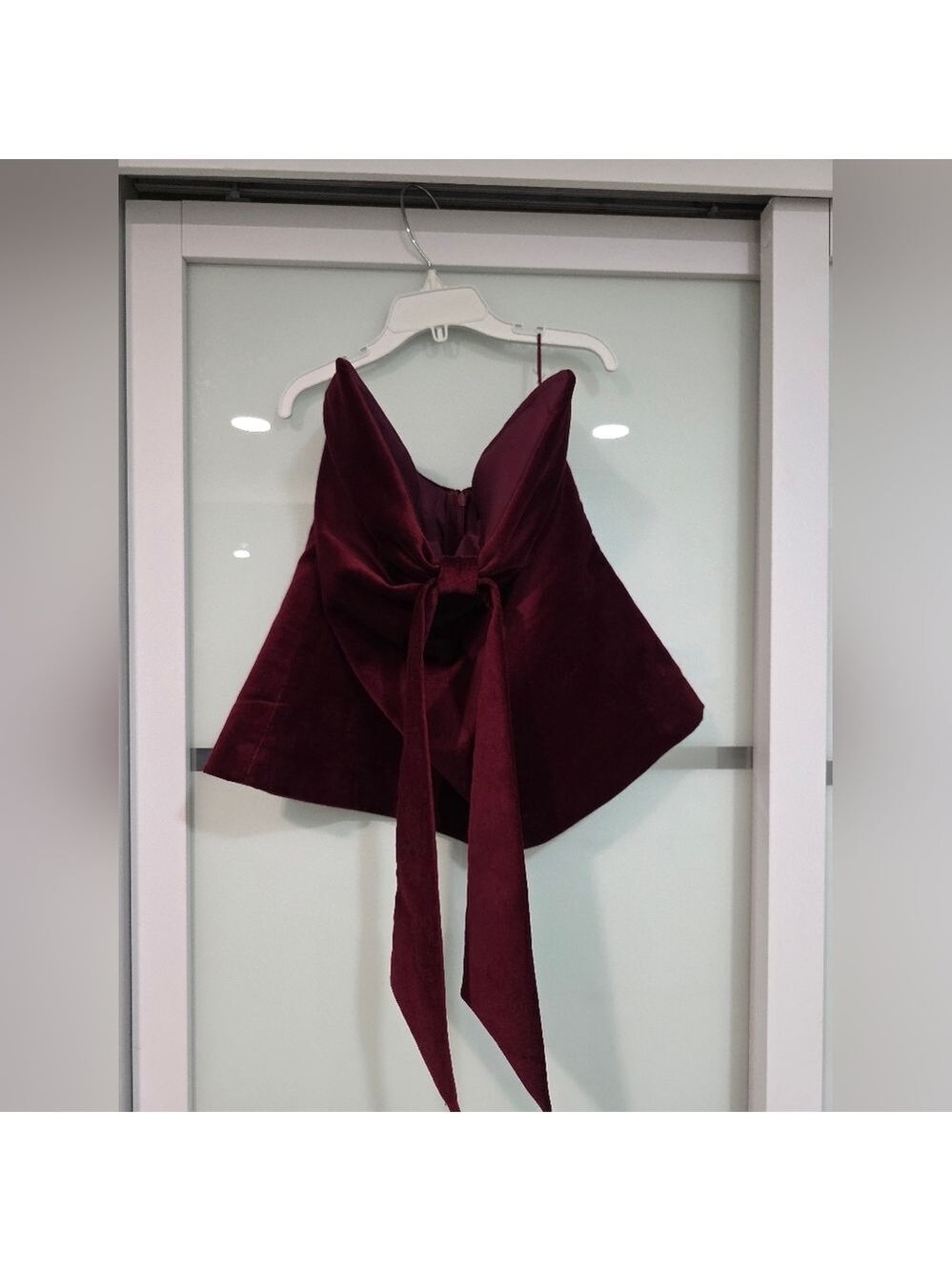Zara VELVET BOW TOP - Picture 5 of 16